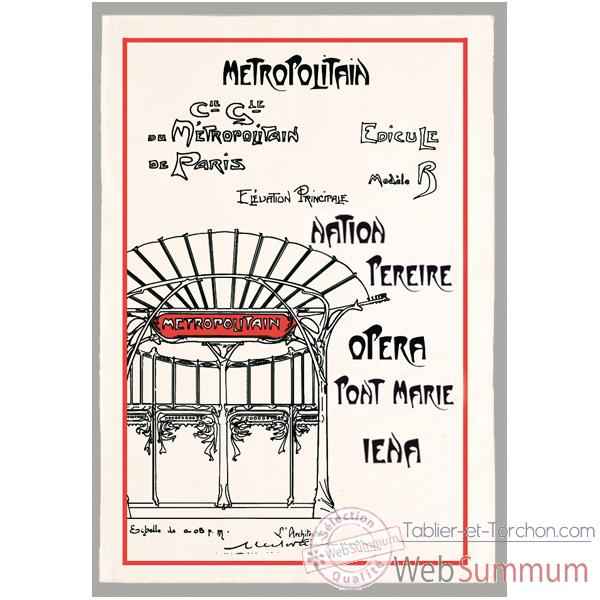 Torchon imprime Metropolitain -1123