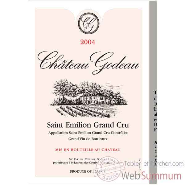 Video Torchon imprime Chateau Godeau-Saint - Emilion- 1005