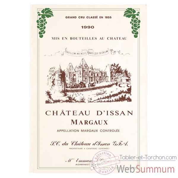 Torchon imprime Chateau d\'Issan - Margaux -1010