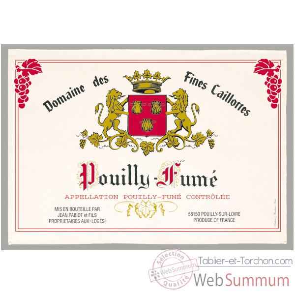 Torchon imprime Domaine des Fines Caillottes - Pouilly Fume -1187